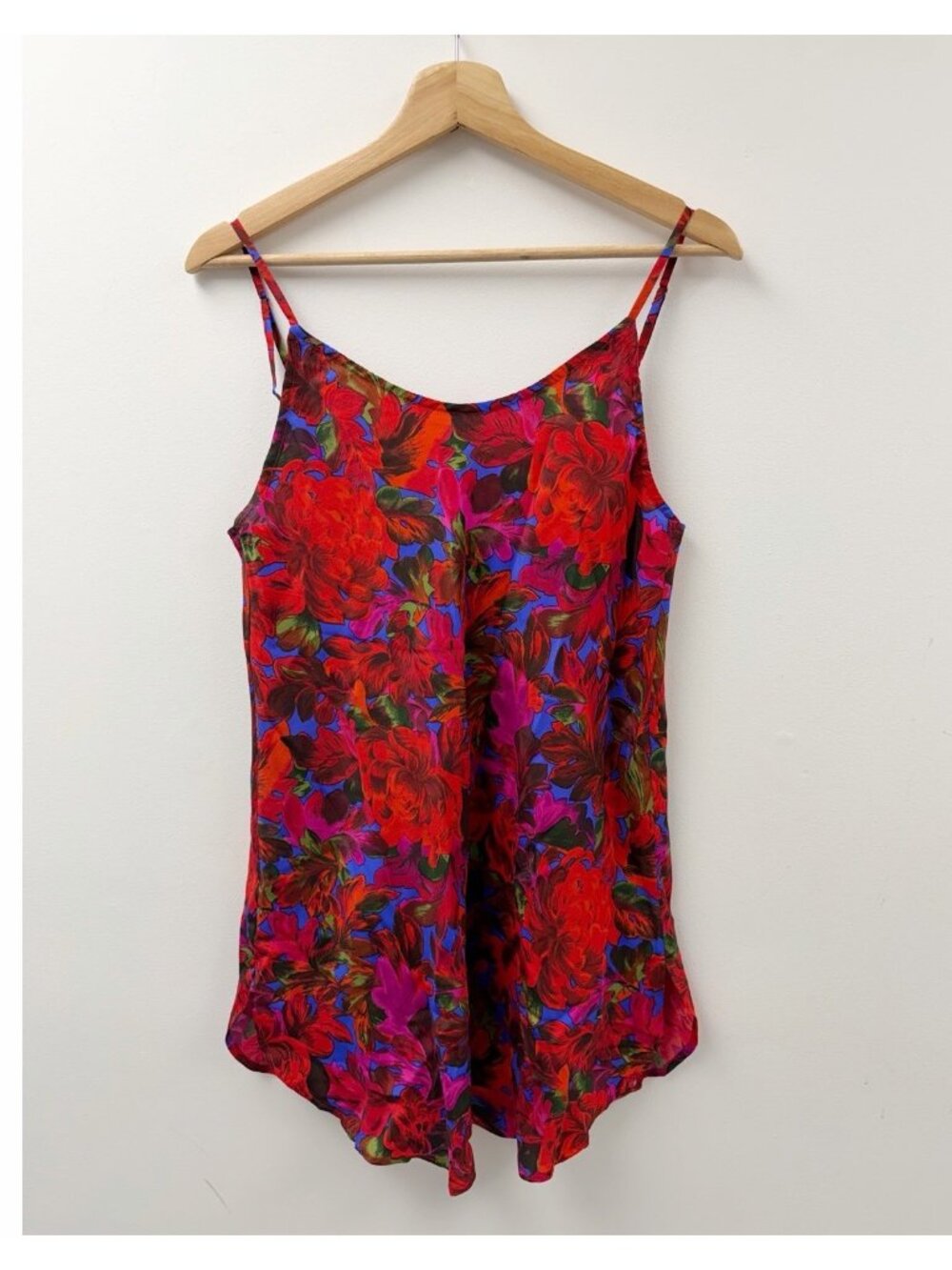 Rene Rofe Y2K Luxury Lingerie Silk Night Mini Dress Chemise Floral Sz M NWT